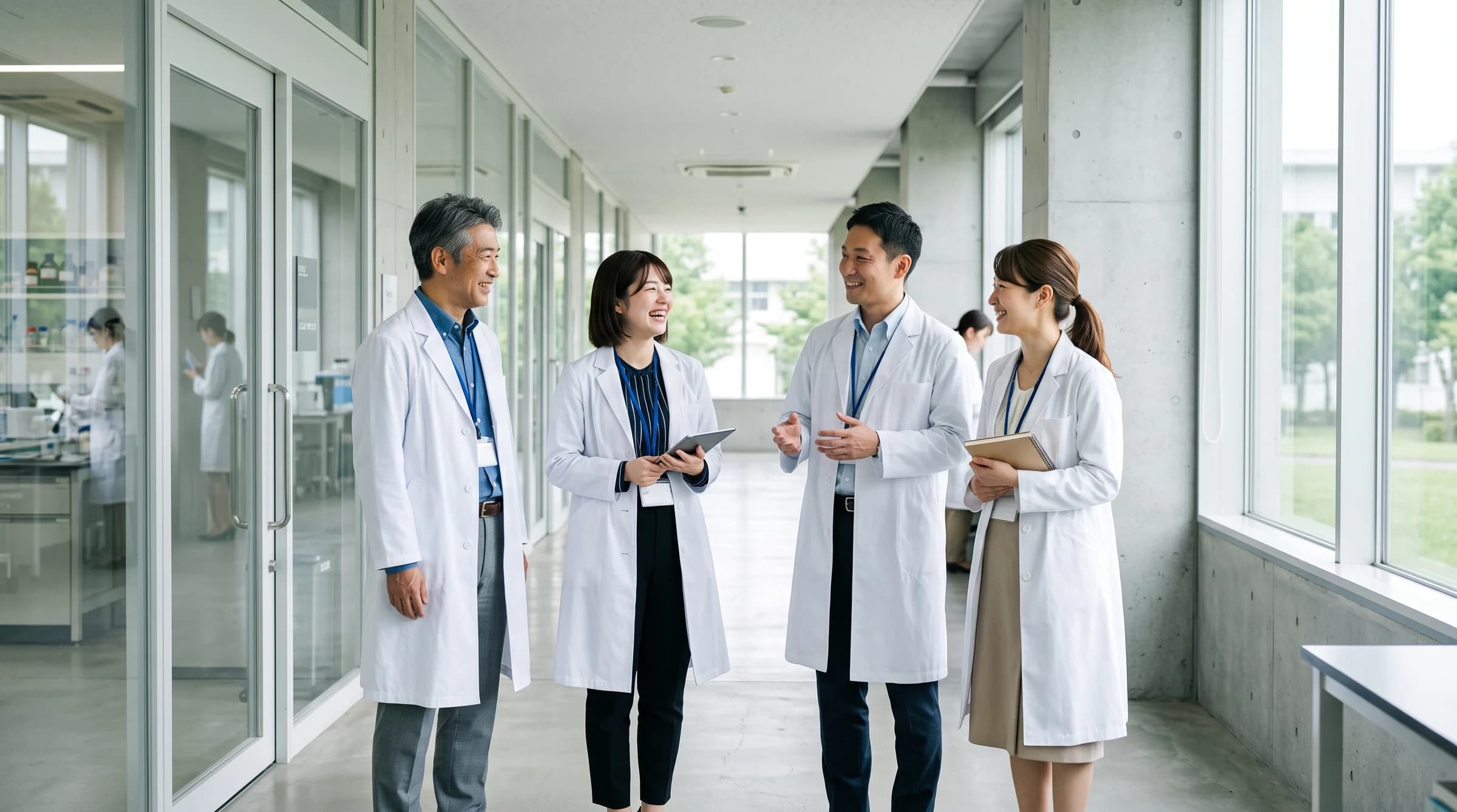 打ち合わせをする当社のスタッフ